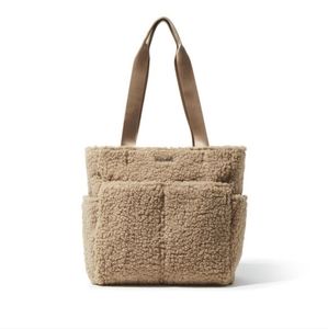 Baggallini Carryall Daily Taupe Shearling Tote